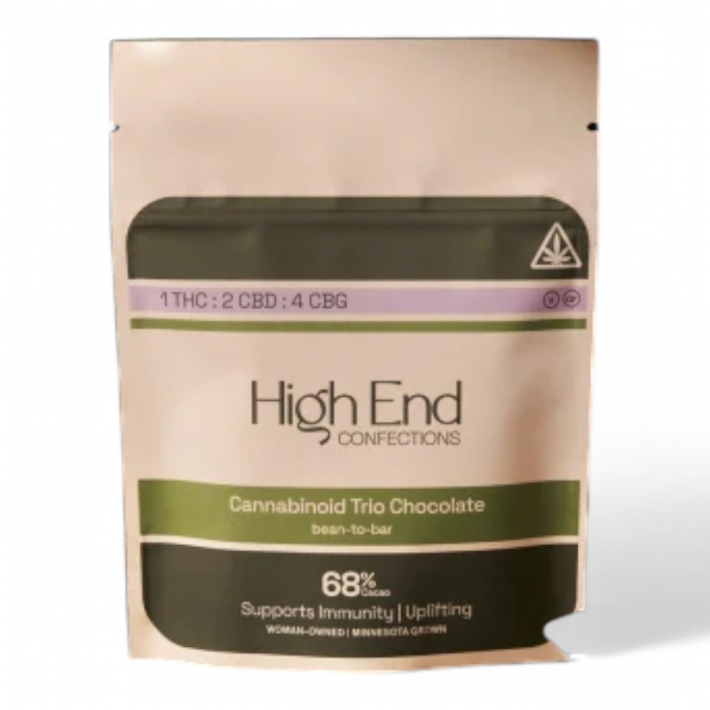 High End Confections Cannabinoid Trio (CBG, CBD, THC) Chocolate